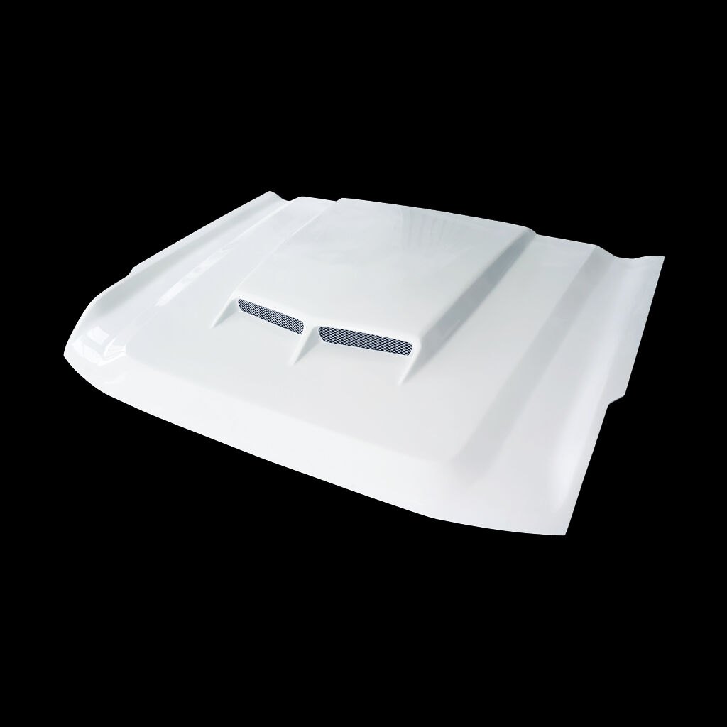 2021-2024 Ford Bronco Non-Sport Type-C Dual-Functional Ram Air Fiberglass Hood - FB21AHTCFHW