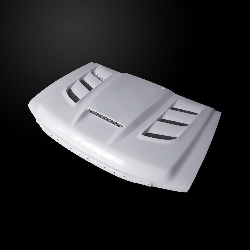 2011-2014 GMC Sierra 2500/3500 VIP Dual-Functional Ram Air Hood Fiberglass - GS11AHVIPFHW25