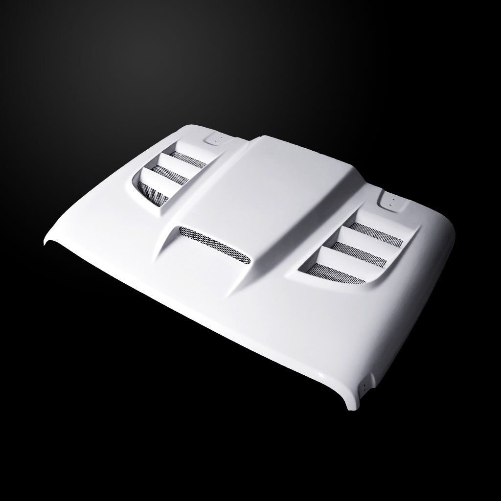 2018-2020 Jeep Wrangler JL SSK Fiberglass Dual-Functional Ram Air Hood - JW18AHSSKFHWJL