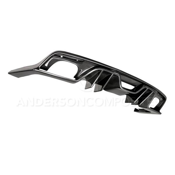 2015-2017 Ford Mustang Premium Quad-Tip Exhaust Carbon Fiber Rear Diffuser by Anderson Composites