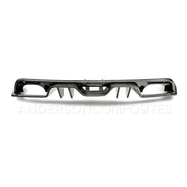 2015-2017 Ford Mustang Premium Quad-Tip Exhaust Carbon Fiber Rear Diffuser by Anderson Composites