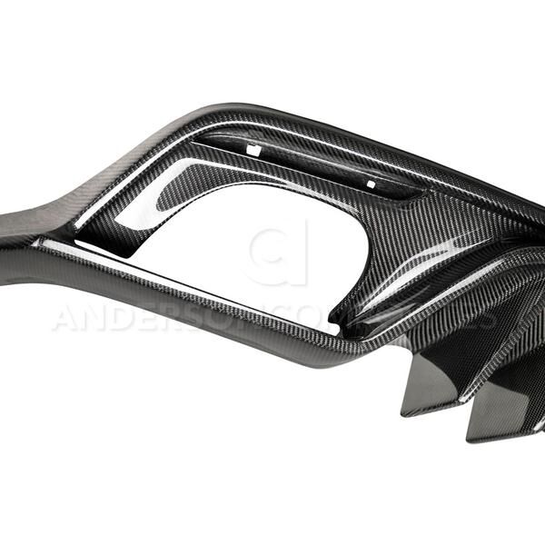 2015-2017 Ford Mustang Premium Quad-Tip Exhaust Carbon Fiber Rear Diffuser by Anderson Composites