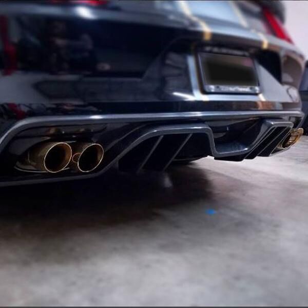 2015-2017 Ford Mustang Premium Quad-Tip Exhaust Carbon Fiber Rear Diffuser by Anderson Composites - AC-RL15FDMU-ARQ
