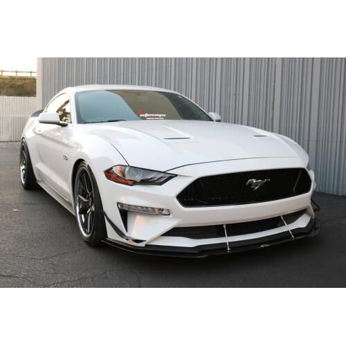 2018-2023 Ford Mustang Base APR Carbon Fiber Front Splitter With Rods