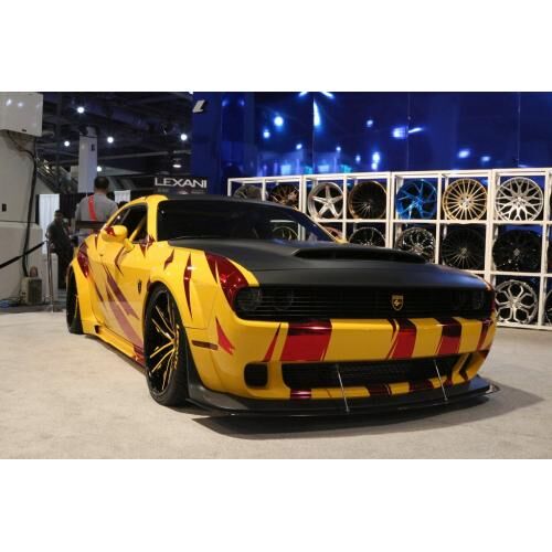 2018-2019 Dodge Challenger Widebody Demon/HellCat APR Carbon Fiber Front Splitter with Rods