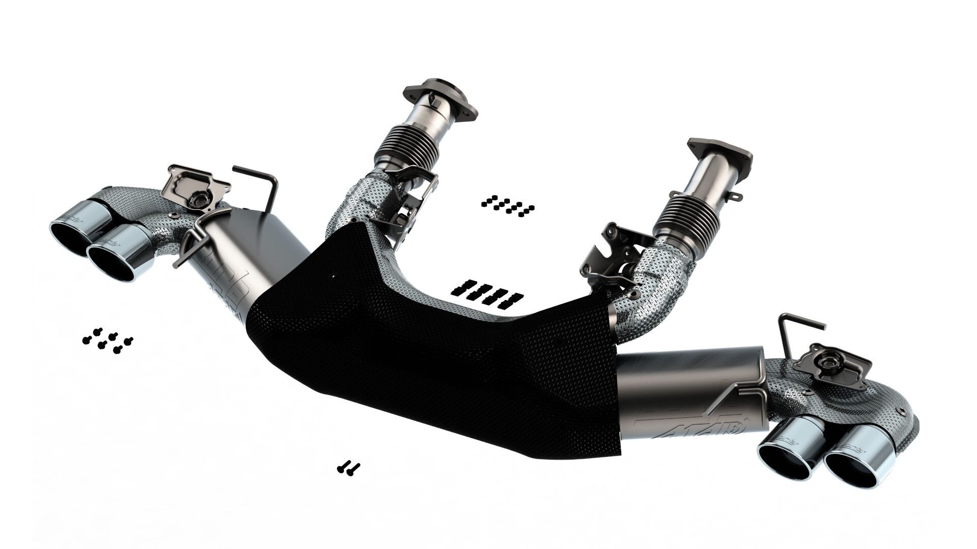2020-2022 Chevrolet Corvette C8 6.2L Borla ATAK 3in Exhaust System Dual Round A/C Tips 4inx 4.75in - 140839