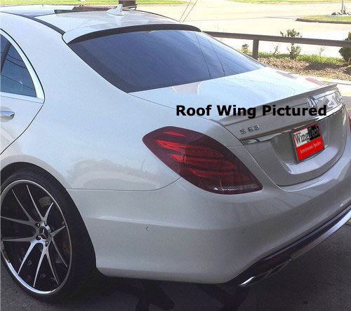 2014-2020 Mercedes S-Class S550 S63 Factory-Style Lip Spoiler + Roof Spoiler Wing Combo 2PC