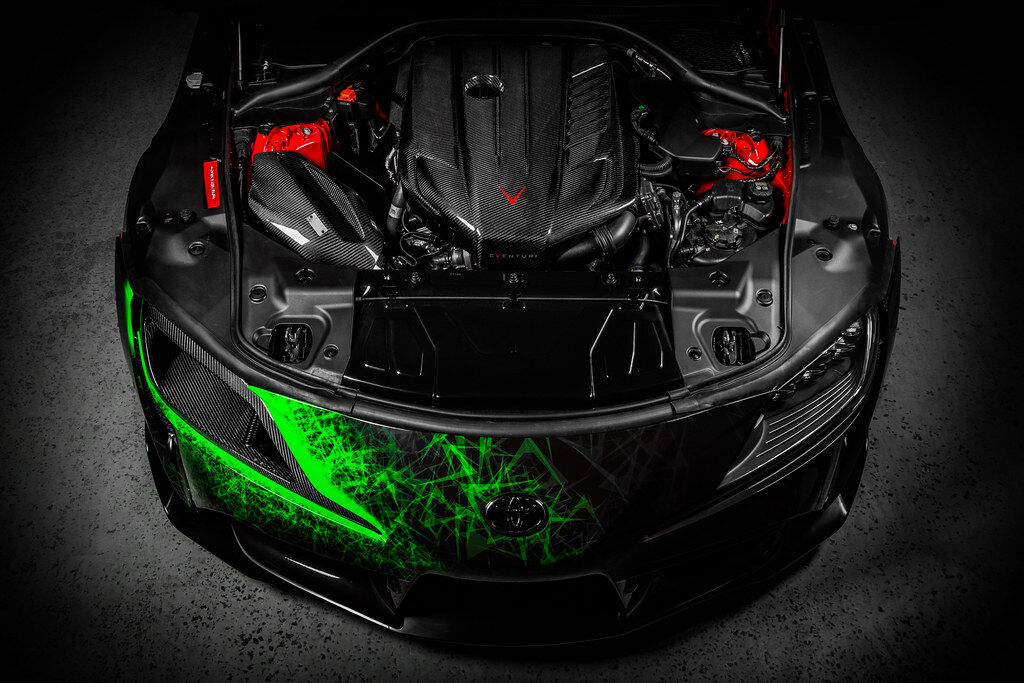 2020-2024 Toyota Supra Eventuri Black Carbon Headlamp Duct