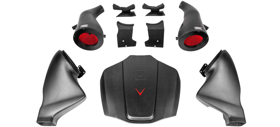 2016-2022 Mercedes Benz AMG-GT GTR/GTS C190/R190 Eventuri Carbon Fiber Air Intake System - MATTE - AMGGT-CFM-INT