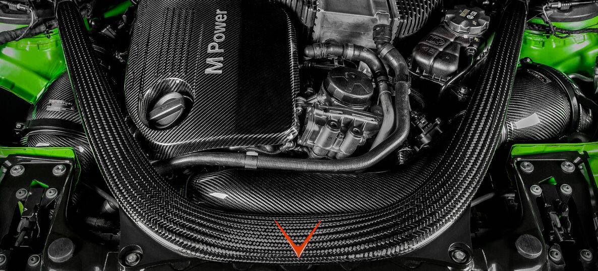 2014-2020 BMW M3 F80 / M4 F82/F83 Eventuri V2 Full Black Carbon Air Intake System w/ SEALED CARBON DUCTS