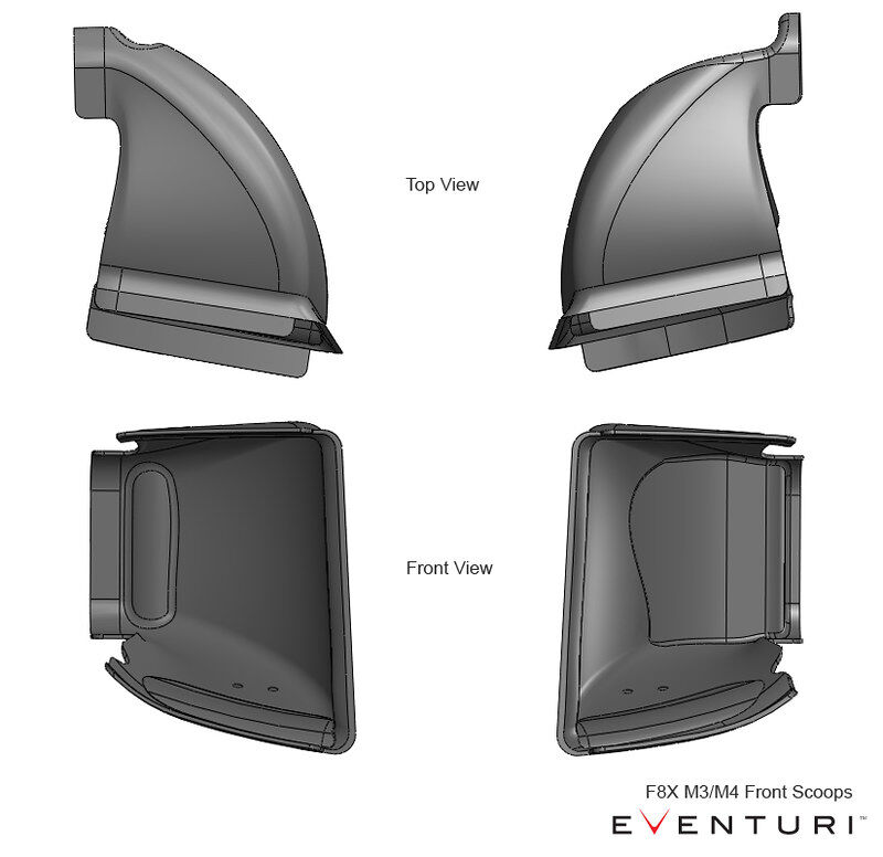 2014-2020 BMW M3 F80 / M4 F82/F83 Eventuri V2 Full Black Carbon Air Intake System w/ SEALED CARBON DUCTS