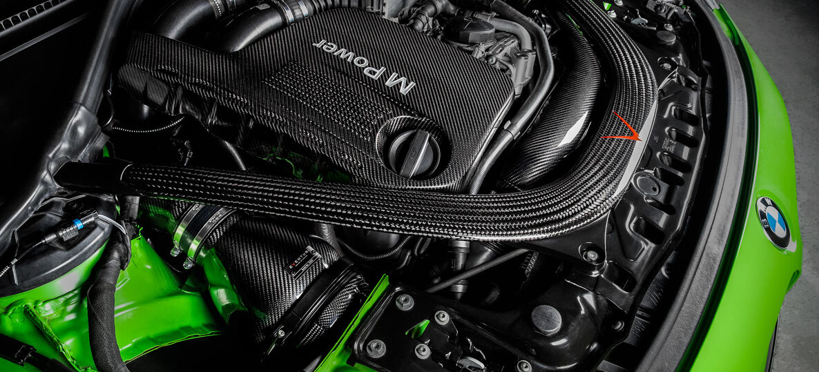 2014-2020 BMW M3 F80 / M4 F82/F83 Eventuri V2 Full Black Carbon Air Intake System w/ SEALED CARBON DUCTS