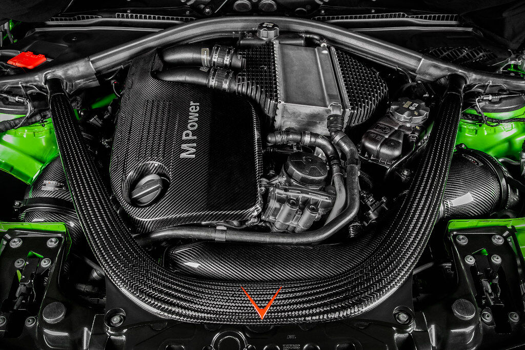 2014-2020 BMW M3 F80 / M4 F82/F83 Eventuri V2 Full Black Carbon Air Intake System w/ SEALED CARBON DUCTS