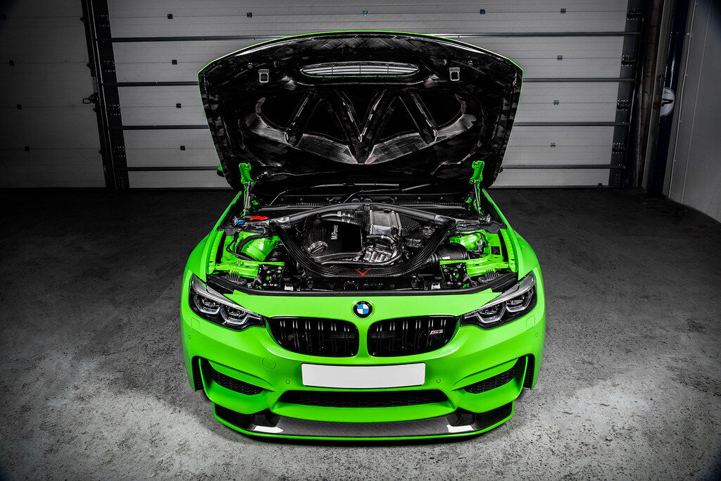 2014-2020 BMW M3 F80 / M4 F82/F83 Eventuri V2 Full Black Carbon Air Intake System w/ SEALED CARBON DUCTS