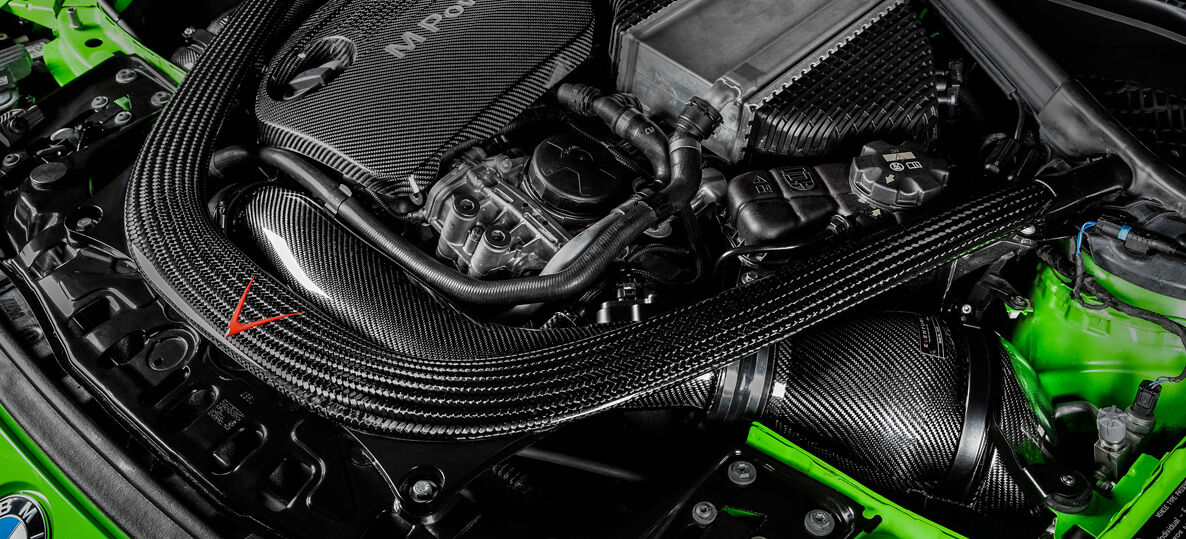 2014-2020 BMW M3 F80 / M4 F82/F83 Eventuri V2 Full Black Carbon Air Intake System w/ SEALED CARBON DUCTS