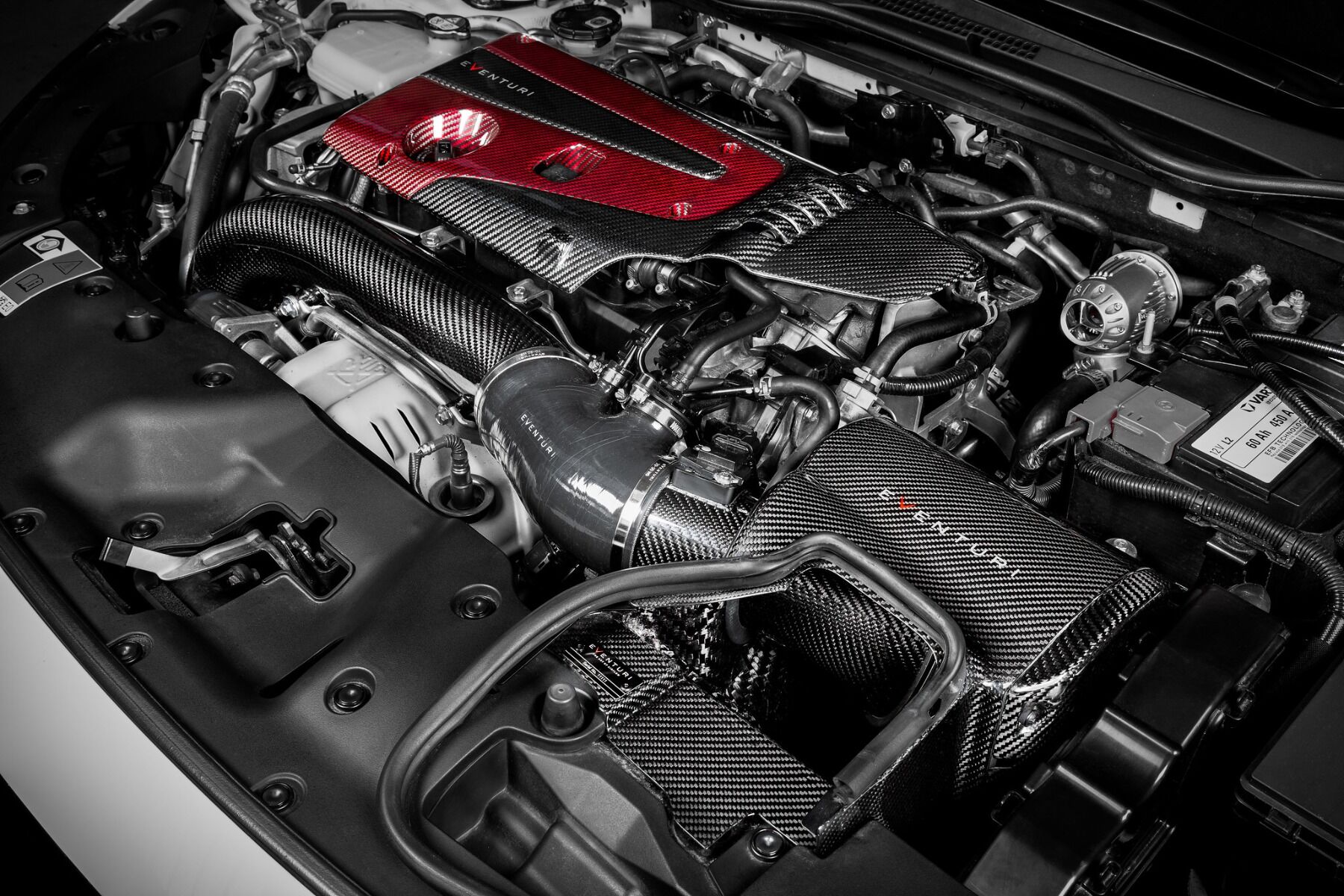2017-2021 Honda Civic Type-R FK8 Eventuri Carbon Turbo Tube Package with V2 MAF Tube