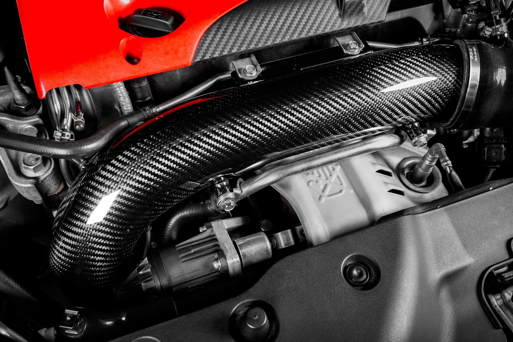 2017-2021 Honda Civic Type-R FK8 Eventuri Carbon Turbo Tube for customers w/ V2 MAF Tube