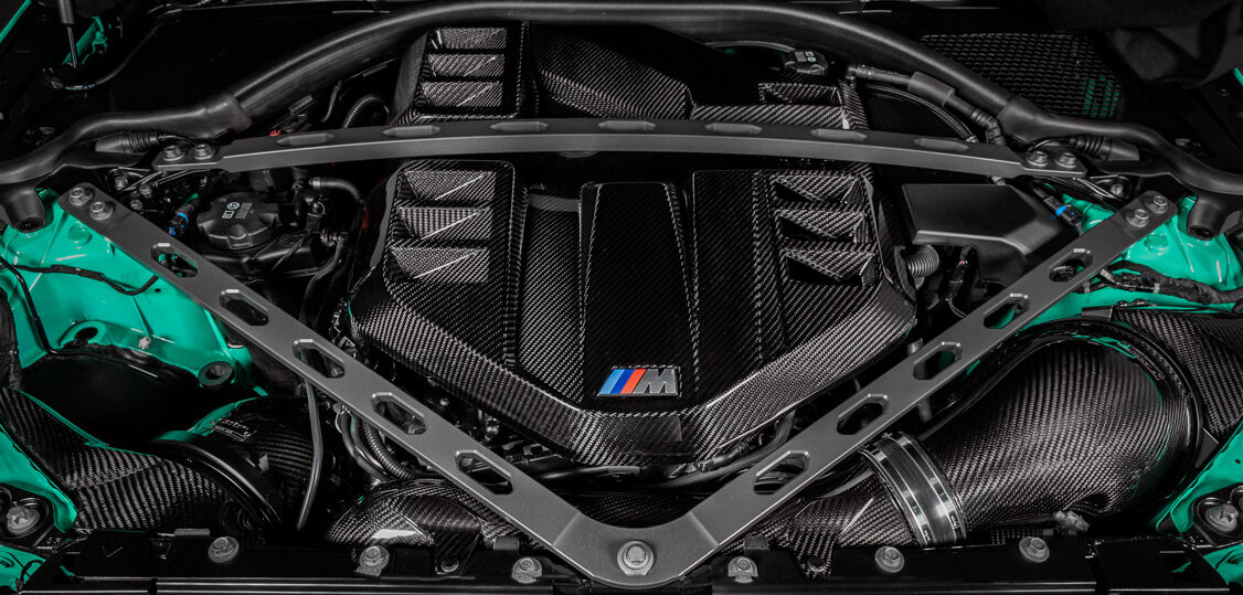 2020-2023 BMW M3 G80/M4 G82 Eventuri Black Carbon Engine Cover - Gloss