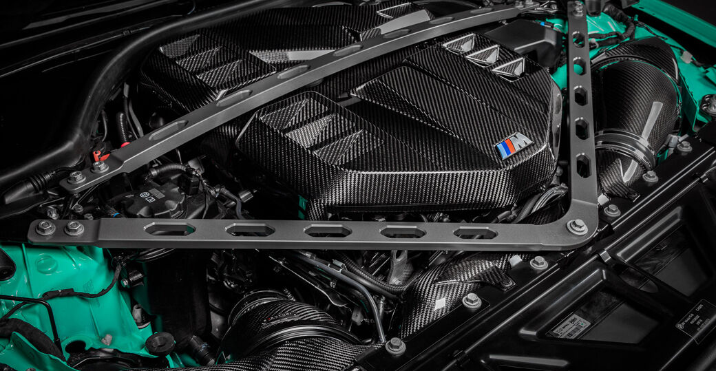 2020-2023 BMW M3 G80/M4 G82 Eventuri Black Carbon Engine Cover - Gloss