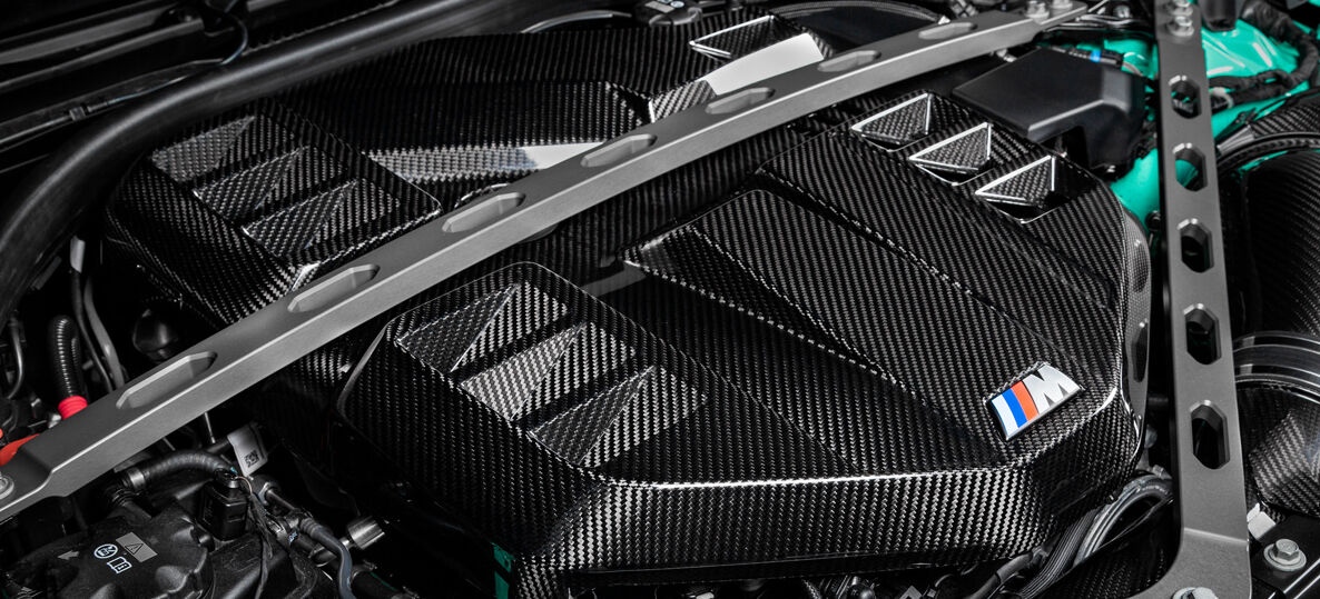 2020-2023 BMW M3 G80/M4 G82 Eventuri Black Carbon Engine Cover - Gloss