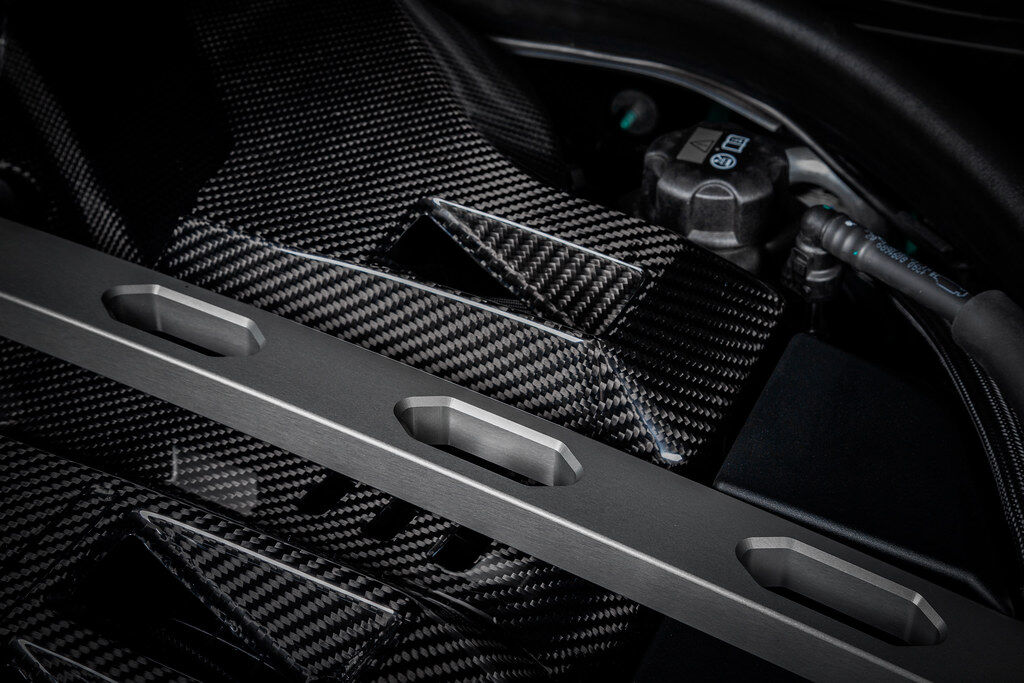 2020-2023 BMW M3 G80/M4 G82 Eventuri Black Carbon Engine Cover - Gloss