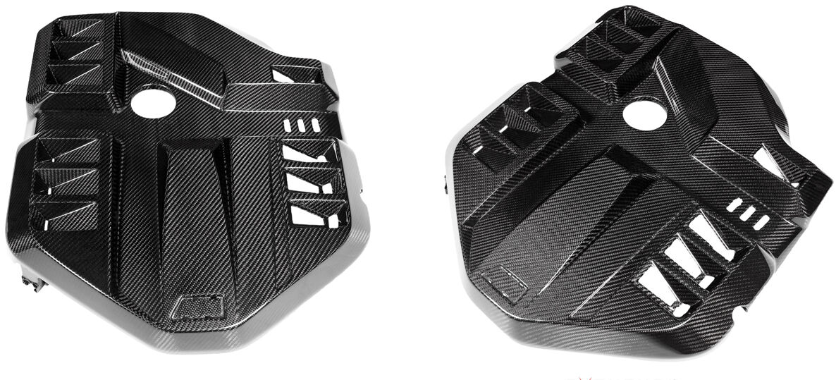 2020-2023 BMW M3 G80/M4 G82 Eventuri Black Carbon Engine Cover - Gloss - G8XM-CF-ENG