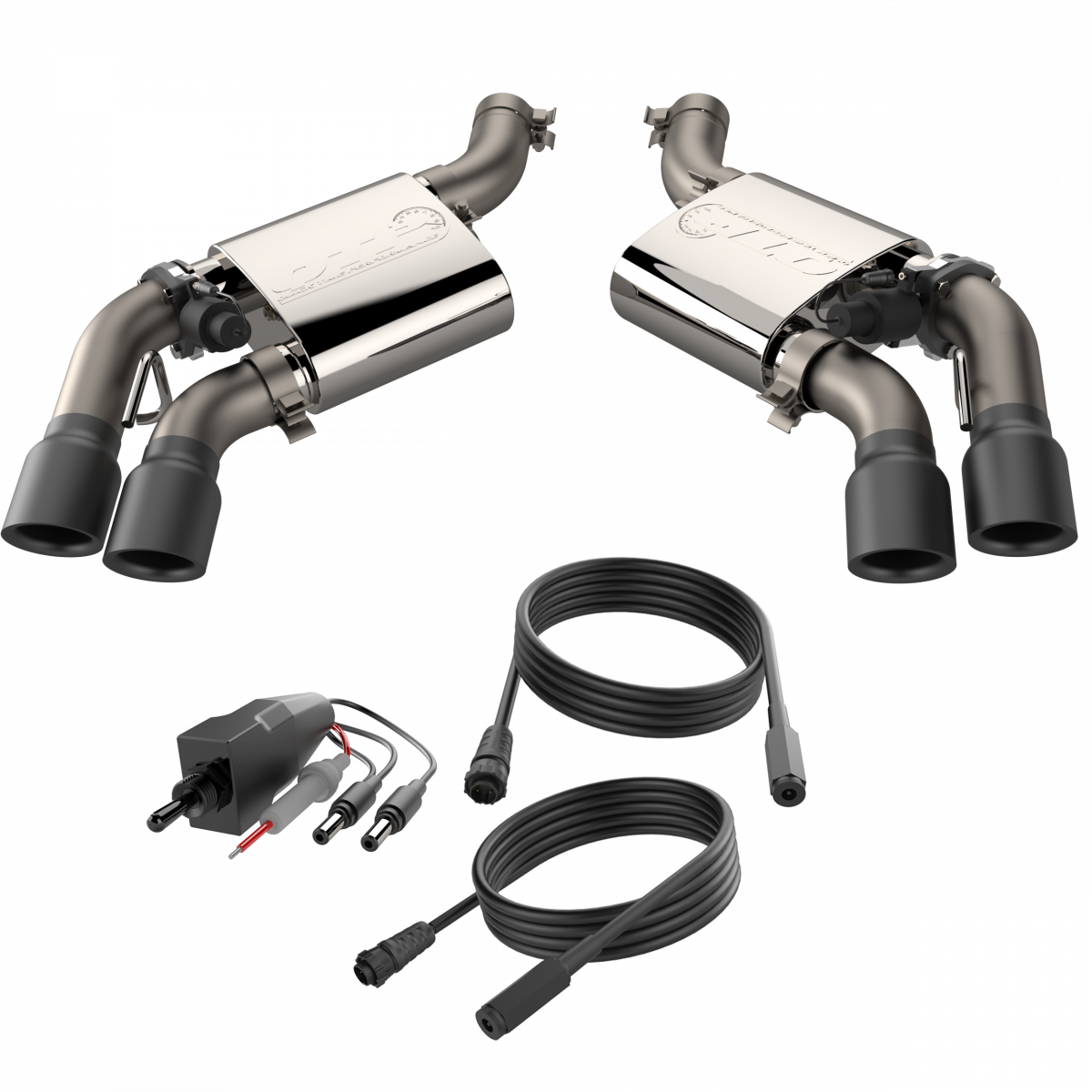 2016-2022 Camaro SS 6.2L Screamer Exhaust Axle Back 3 Inch Quad Tip Bumper Black Tips Quick Time Performance