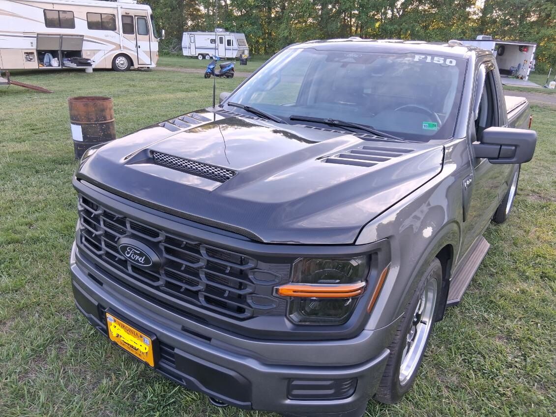 2021-2025 Ford F-150 V1 Ram Air Carbon Fiber Hood Functional