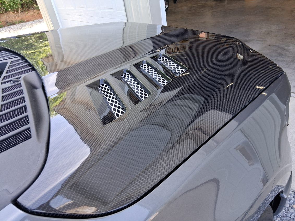 2021-2025 Ford F-150 V1 Ram Air Carbon Fiber Hood Functional