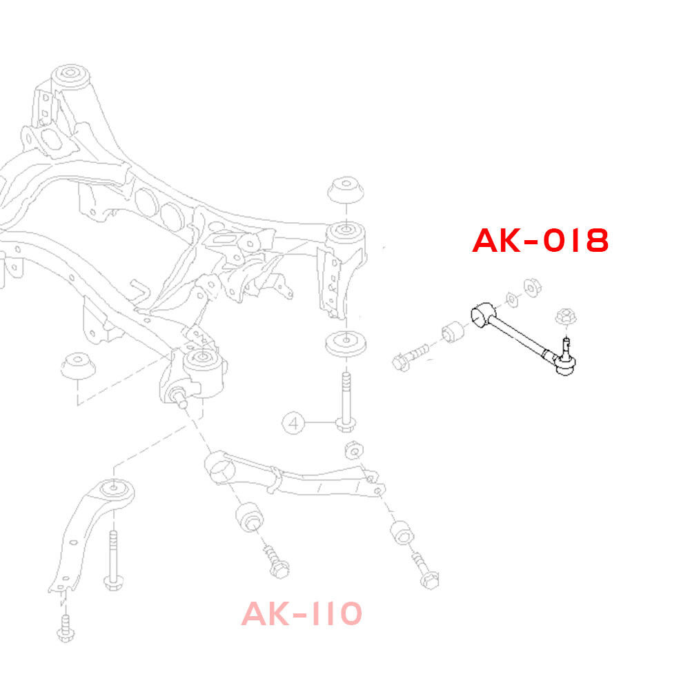 2015-2021 Subaru Impreza WRX/STI GodSpeed Rear Toe Arms