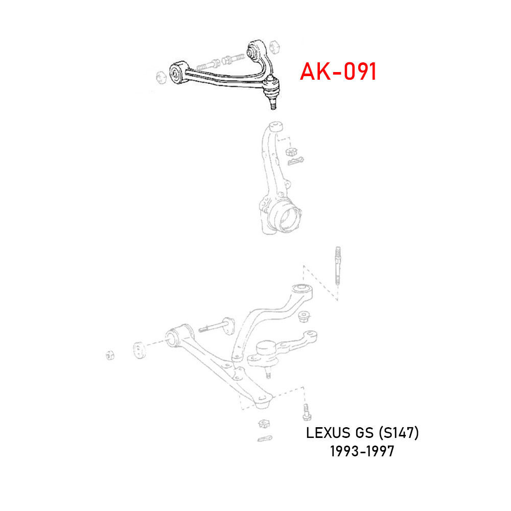 1993-2005 Lexus GS300/GS400/GS430 GodSpeed Front Upper Camber Kit