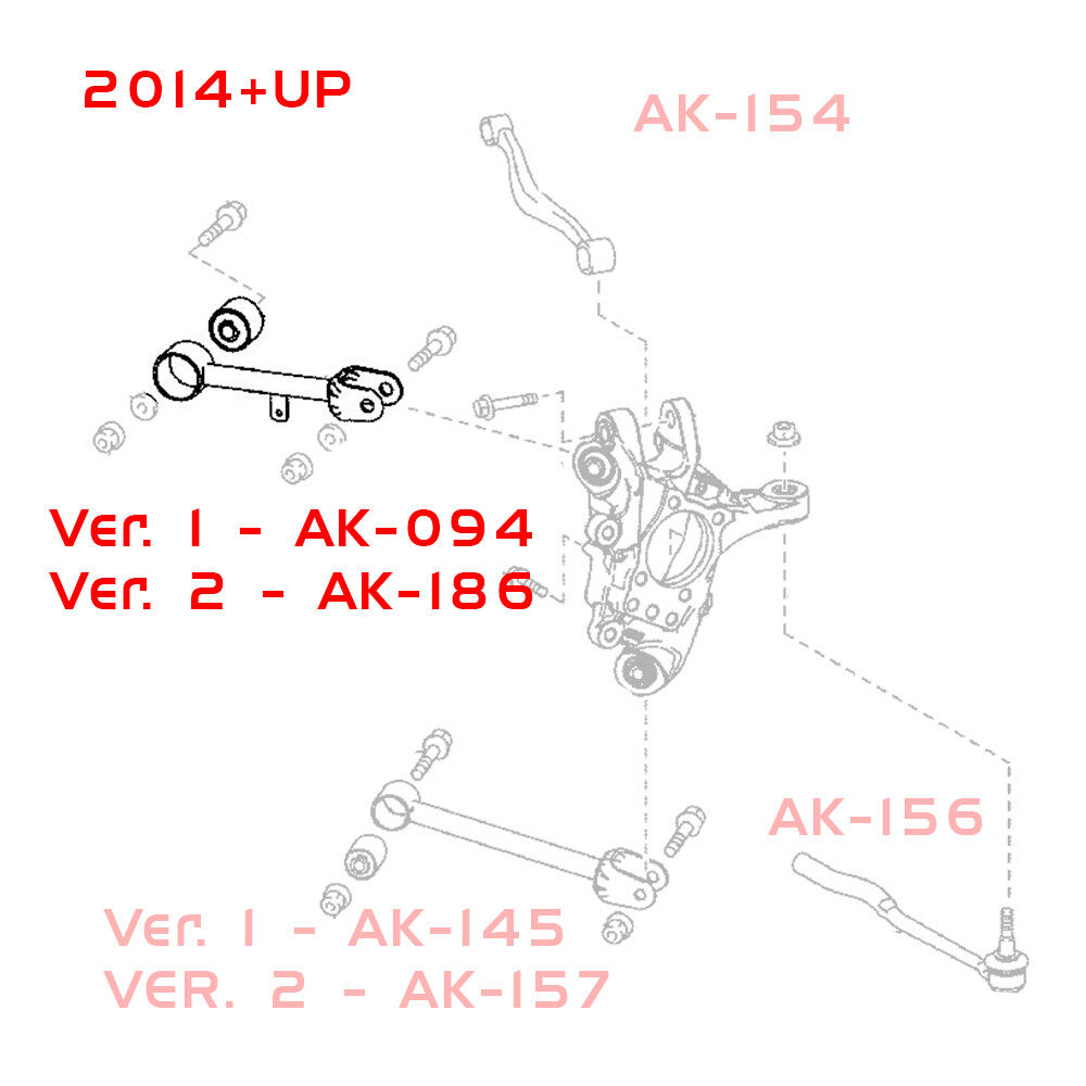 2006-2013 Lexus IS250/IS350 AWD/RWD GodSpeed Rear Upper Forward Arms