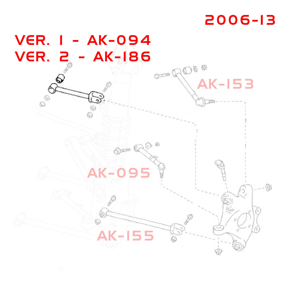 2006-2013 Lexus IS250/IS350 AWD/RWD GodSpeed Rear Upper Forward Arms