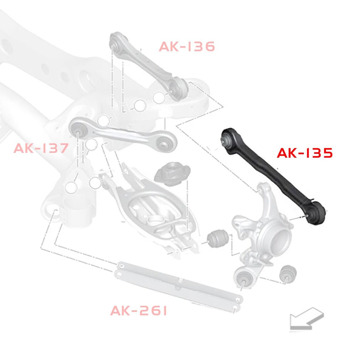 2006-2011 BMW 3-Series GodSpeed Rear Toe Arms