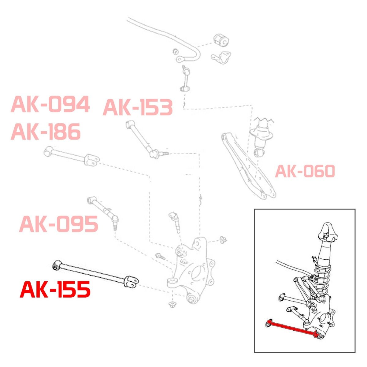 2006-2011 Lexus GS300/GS350/GS430/GS450H/GS460 AWD/RWD GodSpeed Rear Upper Traction Arms