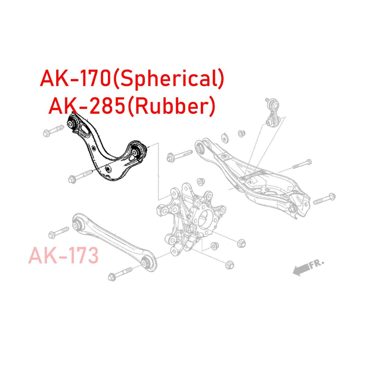 2016-2021 Honda Civic GodSpeed Rear Camber Kit