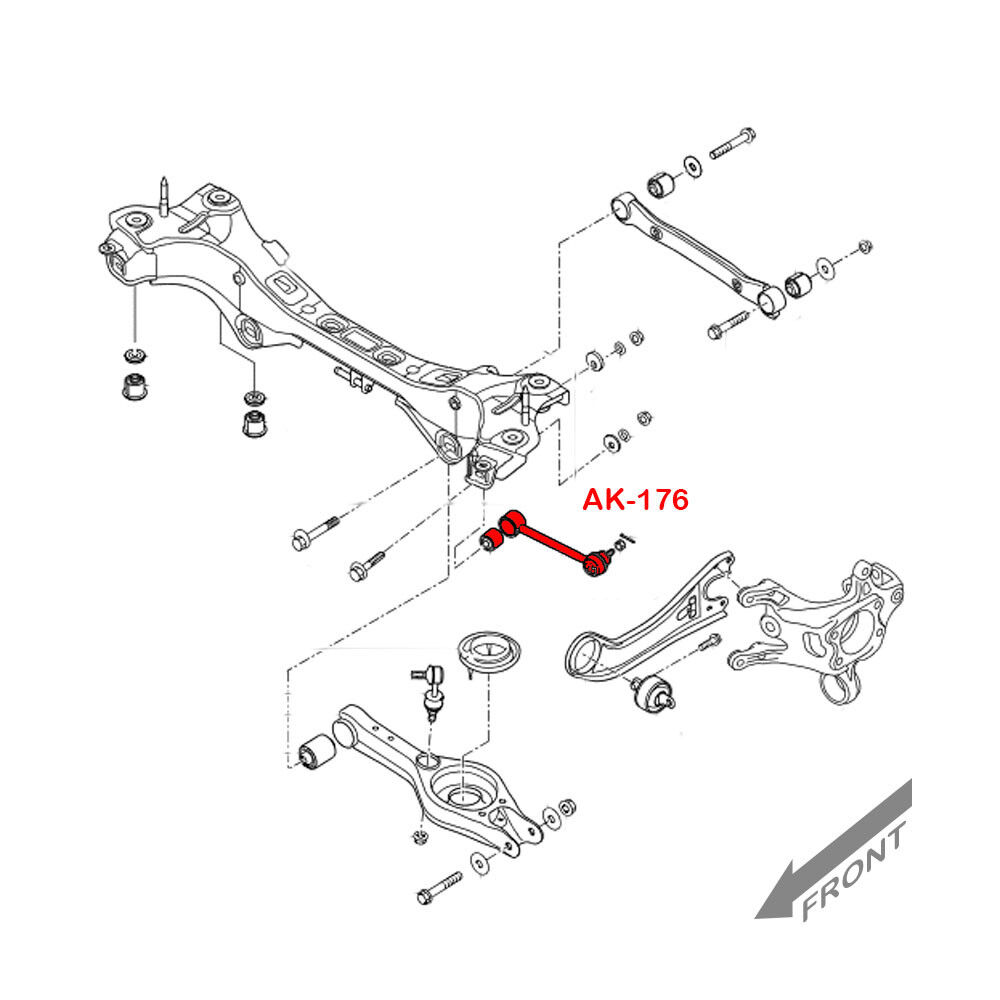 2011-2016 Hyundai Azera GodSpeed Rear Toe Kit