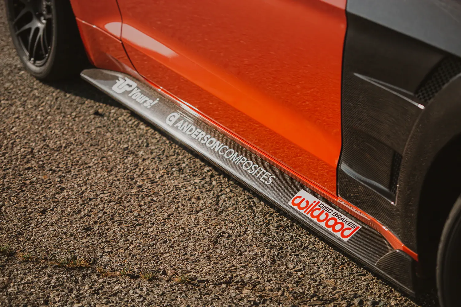 2015-2023 Ford Mustang GT350 Style Carbon Fiber Side Splitters by Anderson Composites