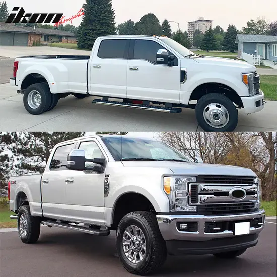 2017-2024 Ford F-250/F-350 Super Duty Super Crew 32" V- Style Side Step Bar Running Boards Silver