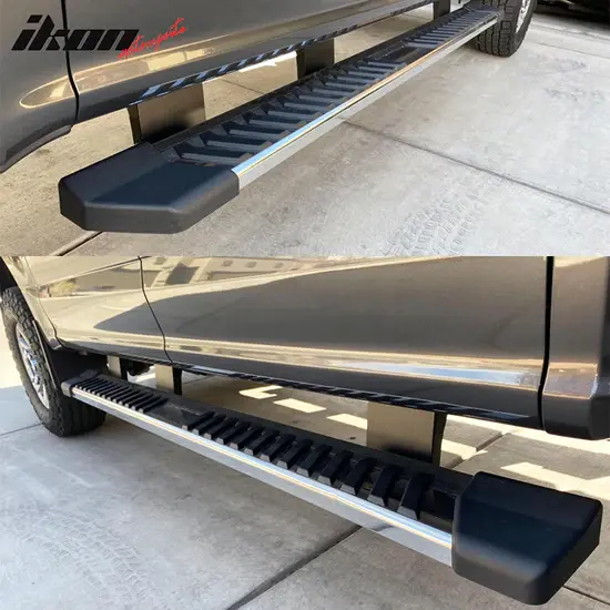2017-2024 Ford F-250/F-350 Super Duty Super Crew 32" V- Style Side Step Bar Running Boards Silver