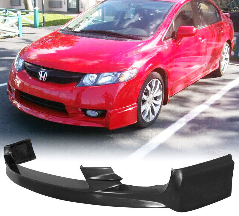2009-2011 Honda Civic 4DR Mugen Front Bumper Lip Spoiler - BLF-HC09452-PU