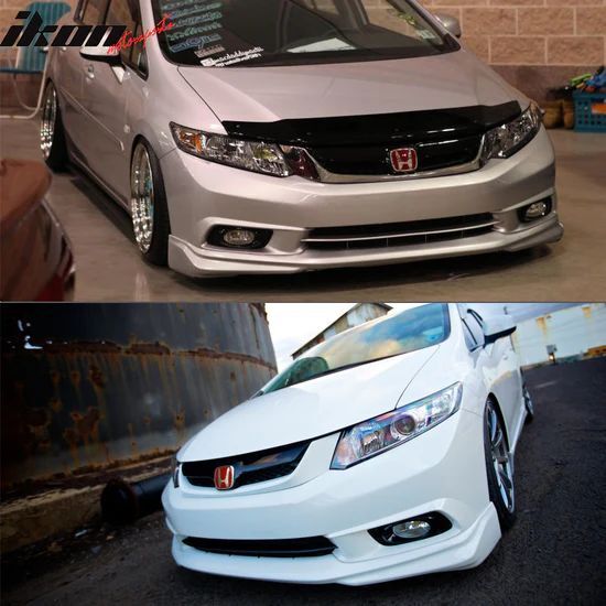 2012 Honda Civic Si/EX/EXL 4DR Modulo Polyurethane Front Bumper Lip