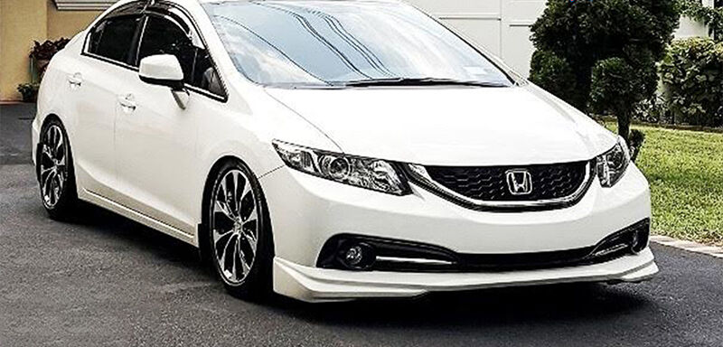 2013-2015 Honda Civic 4DR MD Polyurethane Front Bumper Lip