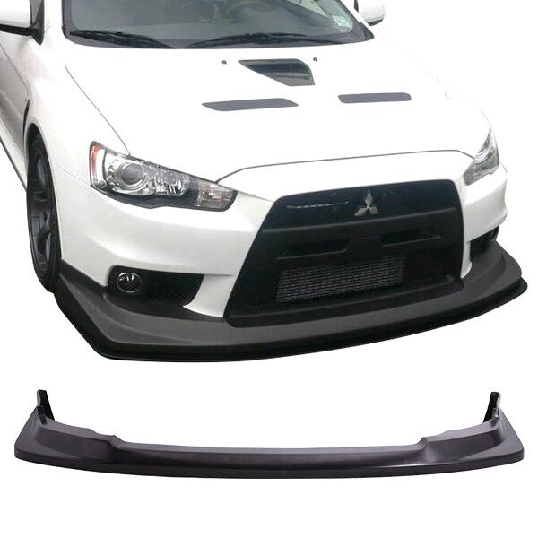 2008-2015 Mitsubishi EVO X Type-V Polyurethane Front Bumper Lip w/Splitter 2PC