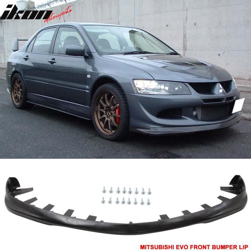 2003-2005 Mitsubishi EVO 8 Front Bumper Lip J-Style Poly-Urethane