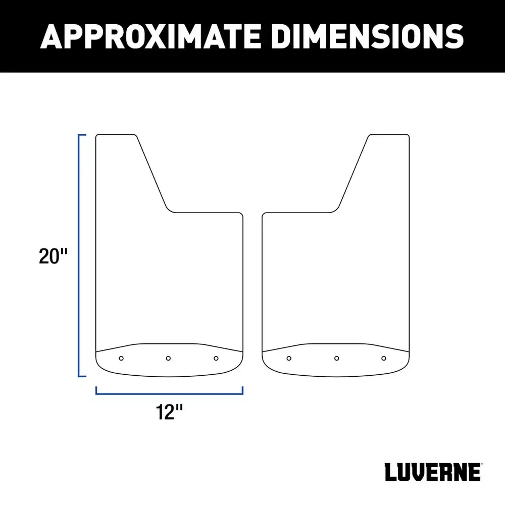2017-2024 Ford F-250/F-350/F-450/F-550 Super Duty Textured Rubber Mud Guards Black