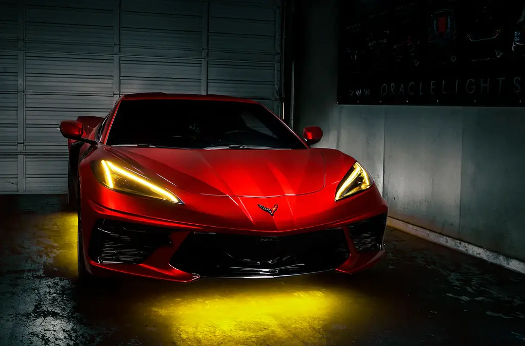 2020-2021 Chevrolet Corvette C8 Oracle RGB+A Headlight DRL Upgrade Kit - ColorSHIFT w/ BC1 Controller