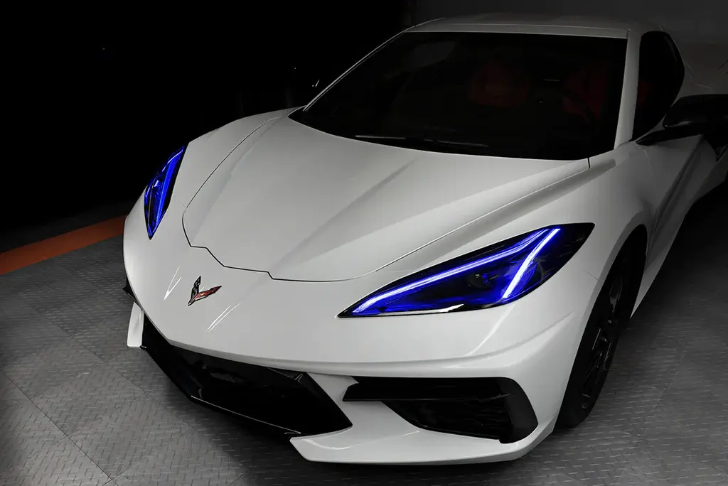 2020-2021 Chevrolet Corvette C8 Oracle RGB+A Headlight DRL Upgrade Kit - ColorSHIFT w/o Controller