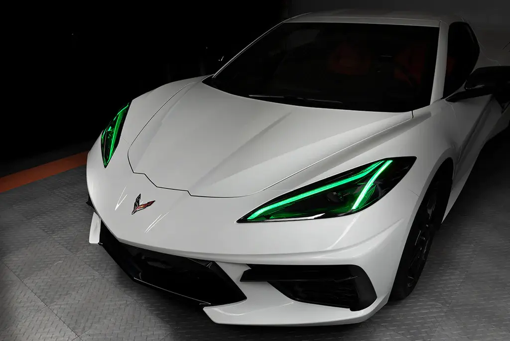 2020-2021 Chevrolet Corvette C8 Oracle RGB+A Headlight DRL Upgrade Kit - ColorSHIFT - RF Controller