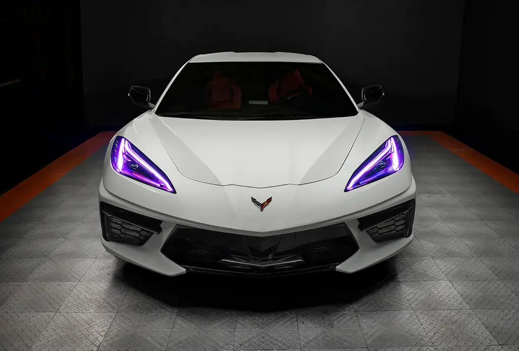 2020-2021 Chevrolet Corvette C8 Oracle RGB+A Headlight DRL Upgrade Kit - ColorSHIFT w/o Controller